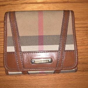 Vintage Burberry mens wallet W/ Coin Pouch